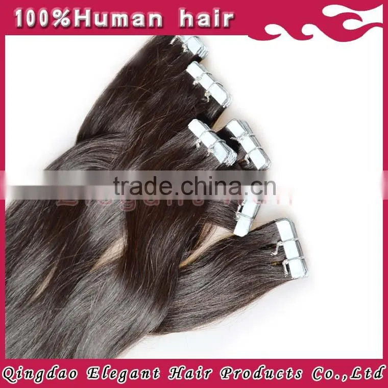 Wholesale indian Extensions Straight Human tape in Hair Weft