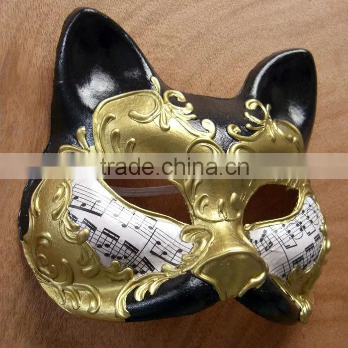 Black Cat Mask With White Music
