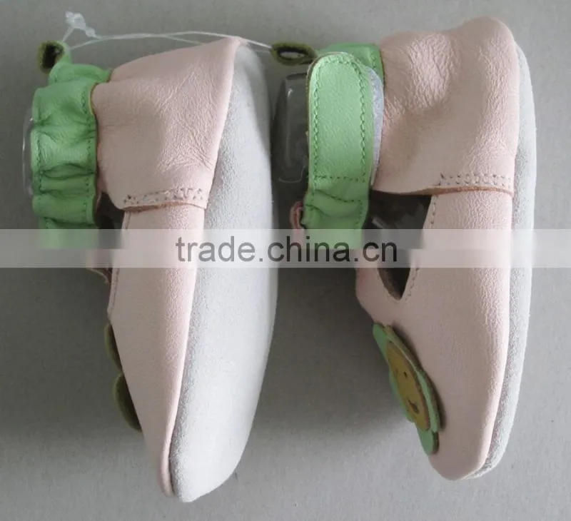 2016 girl boy kids flower sheep italian leather baby shoes