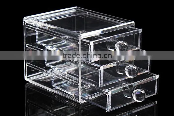 C81 ANPHY 3 Drawers Acrylic Organizer Large makeup Assorted Storage Box Jewelry Finding box