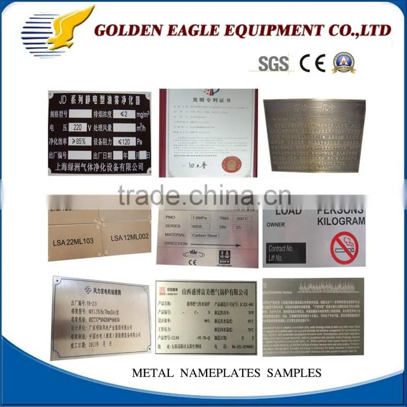 High quality metal signs nameplate etching equipment,etching equipment