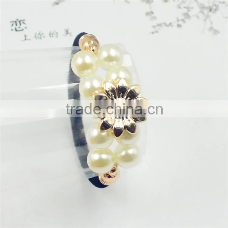 Elegant Women Hair Accessories Charm Pearl Rubber Bands Headwear Girls Elastic Hair bands