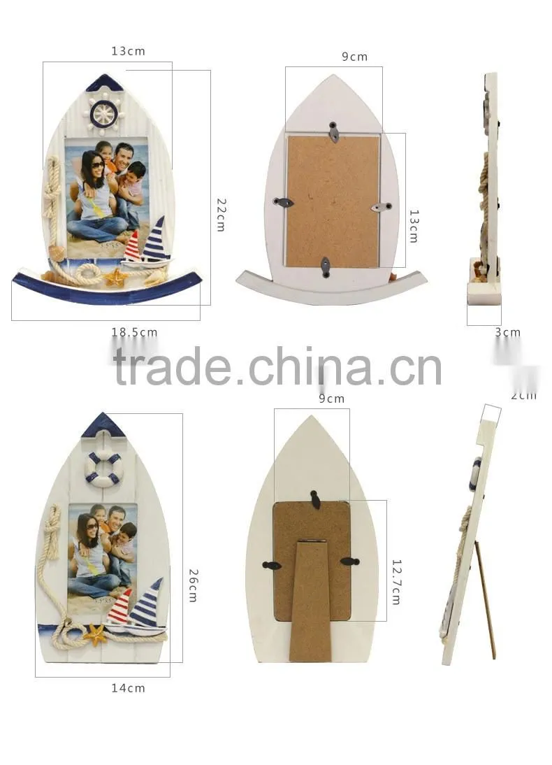 Hot selling Sea nature style wood picture photo frame,custom photo frames,photo frames designs,beautiful photo frames