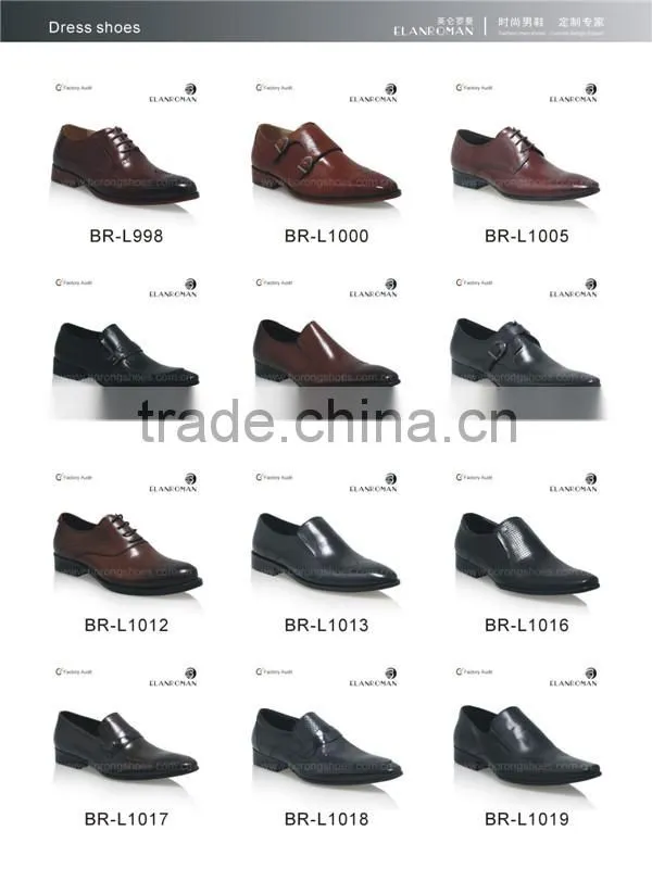 Fashion new arrived leather dress shoes men monk shoes factory