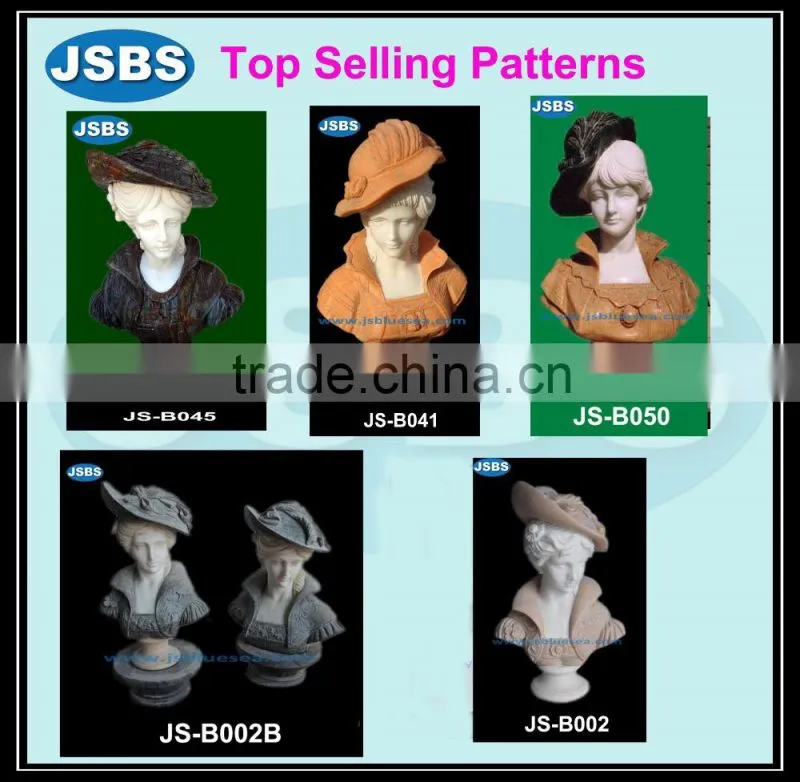 hand carved stone david bust sculpture