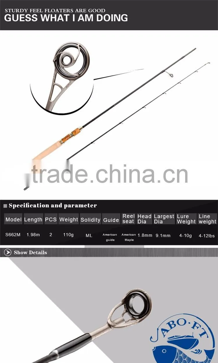 2016 newest FUJI Guide Kawa S662 lure fishing rods