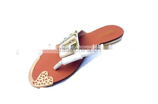 fashion design comfortable lady fancy flat slipper flip flop
