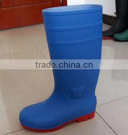 Men Clear PVC Rain Boots With Steel Toe Cap And Steel Midsole 1355