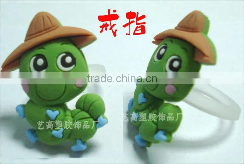 Chilren's lovely pvc finger ring,finger puppet(Flat, 2D & 3D )