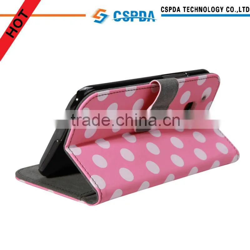 Fashion design wallet leather case for 2014 htc one m8 mobile phone