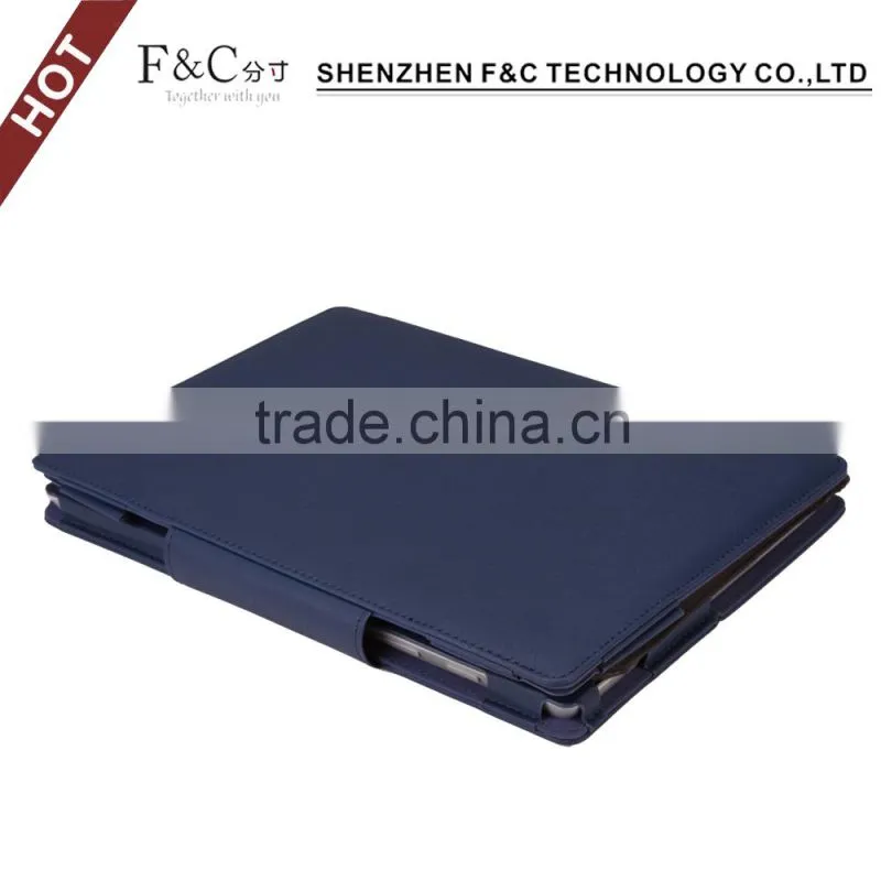 Alibaba hot seller detachable book style leather case for microsoft surface pro 4 with auto sleep/wake feature