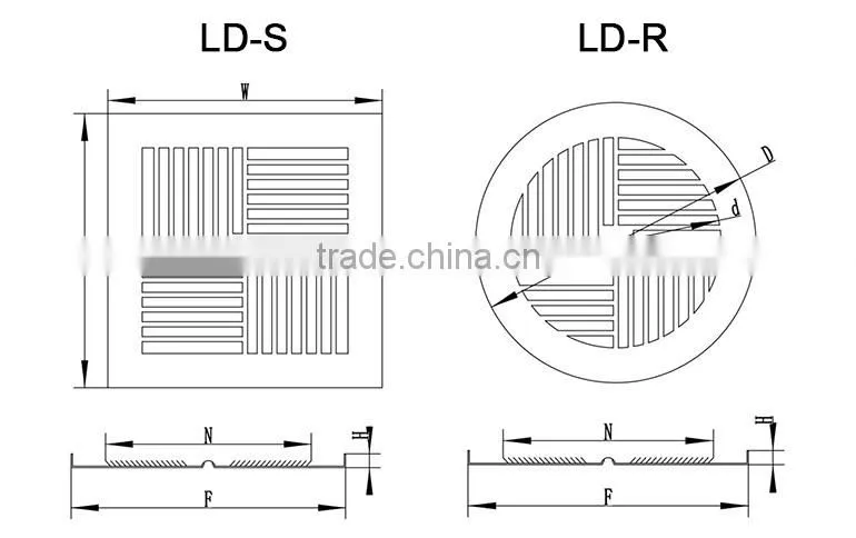 high quality round floor air diffuser