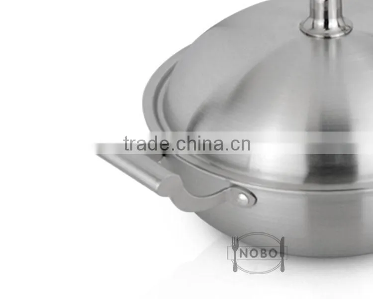 High Quality 3 Layers Stainless Steel 304 Non-stick Frying Pan with Lid
