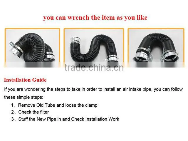76mm 3 inch 3''Carbon Fiber Cold Air Intake Extension System
