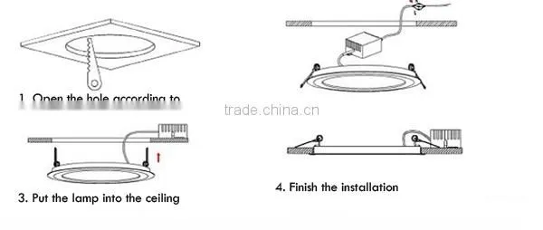 china factory epistar 3000-6500K smd2835 round led panel lighting