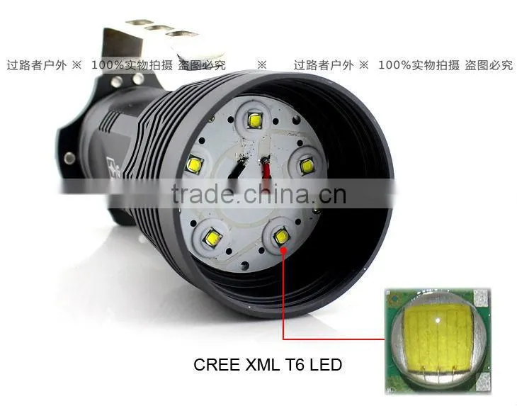 GOREAD Y4 black aluminum portable High bright 5*T6 50W LED rechargeable search products