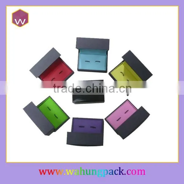 Wood lacquer cufflink gift box with clear window