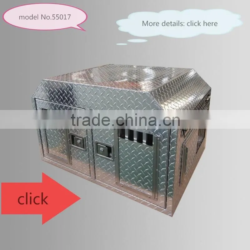 Diamond aluminum plated pickup dog box with top starage