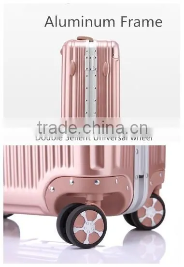 2016 Newest Fashion Smart Bluetooth Lock marrow aluminum frame 360 Universal Wheel luggage /Suitcasee