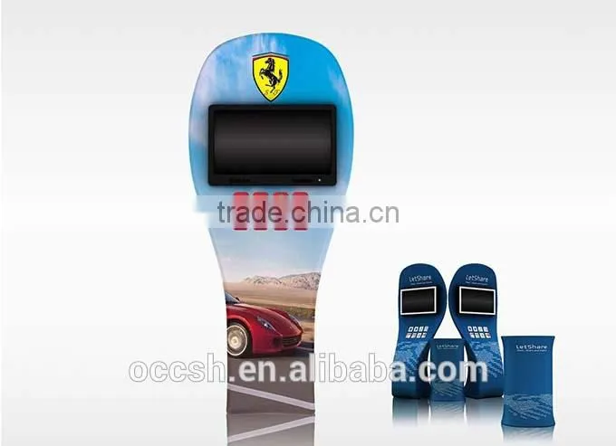 Tension Fabric Display LCD Advertising Screen Stand Trade Show Kiosk Media Player