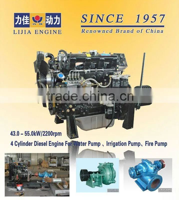 Promotion! 48KW Stationary Power Water Pump 4 Cylinder Diesel Engine