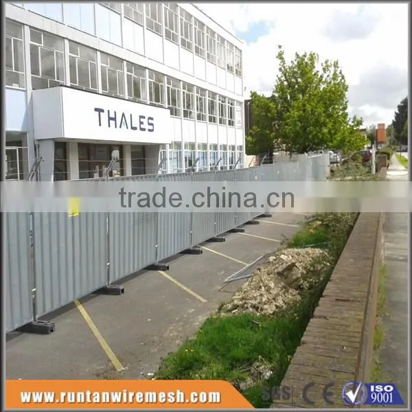 Construction Sites Colorbond Solid Steel Temporary event hoarding fence