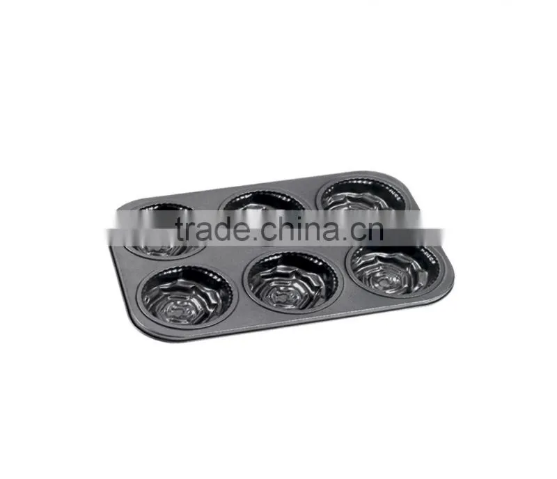 Bakeware Non-stick Cake Pans of 6 Cups Muffin Pan