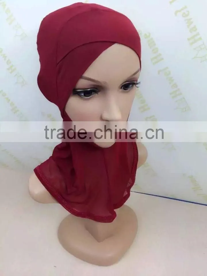 C075 new criss cross thin net ninja inner underscarf with slim face design