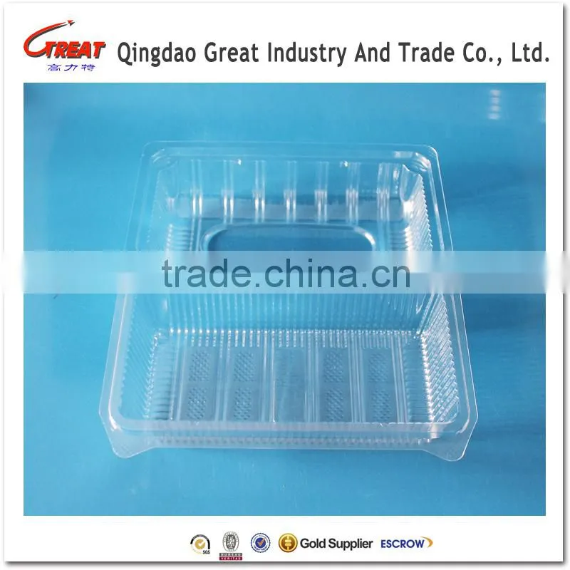 Disposable Clear Clamshell Cake Plastic Packaging Box