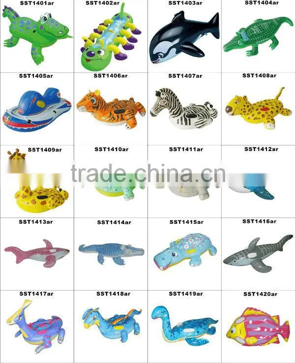 Hot sale Inflatable bady PVC fish rider toys
