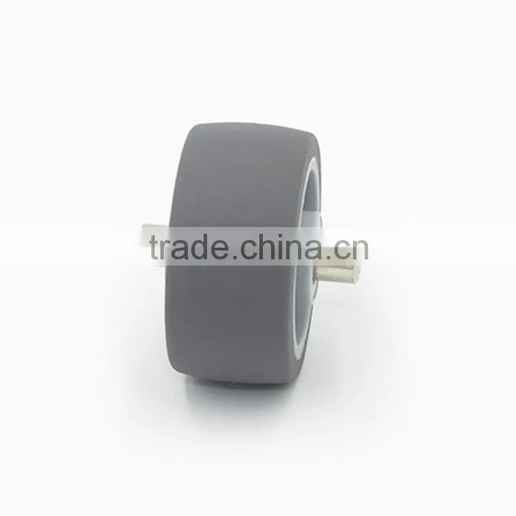 2016 newest durable 36.5mm grey TPU ball rubber caster wheels with shaft