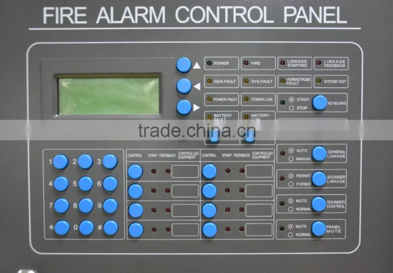 2 wire 100 addresses addressable Fire Alarm Control Panel connect addressable parts