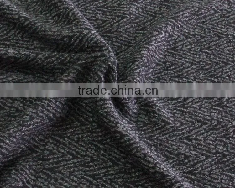 2015 fashion export polyester 87 rayon 13 grain Korean fabric for women coat