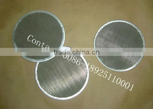 Filter Grade Wire Mesh Filter Disc(factory in Guangzhou)