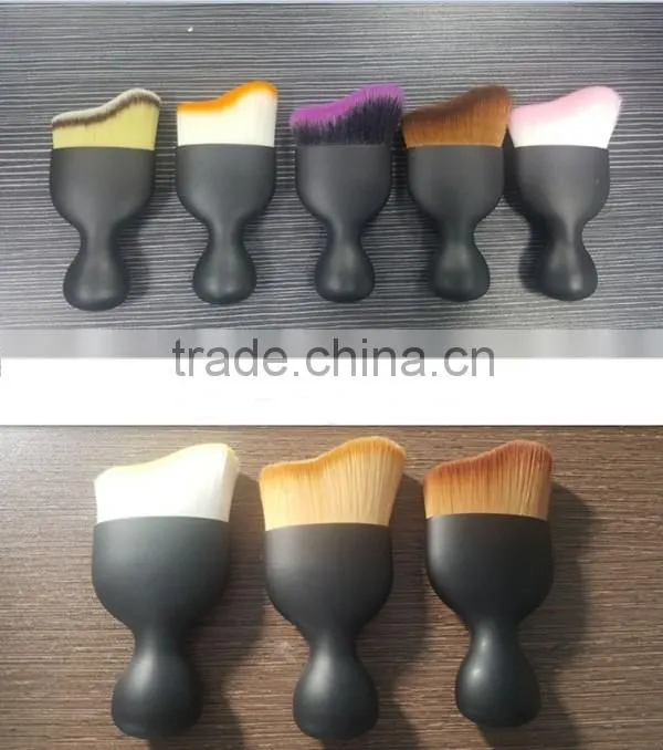 Long hanlde colorful handle face makeup brush and cosmetics