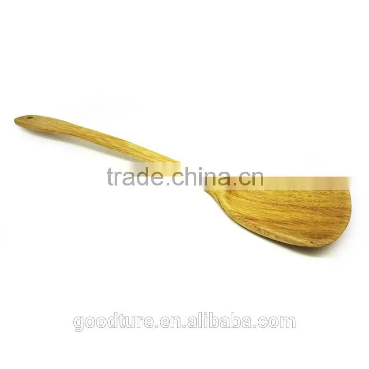 Solid Wood Pancake Turner Spatula Scoop Cooking Utensil