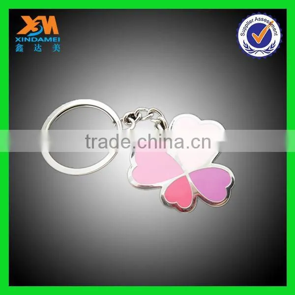 Lucky grass pink series metal key chain
