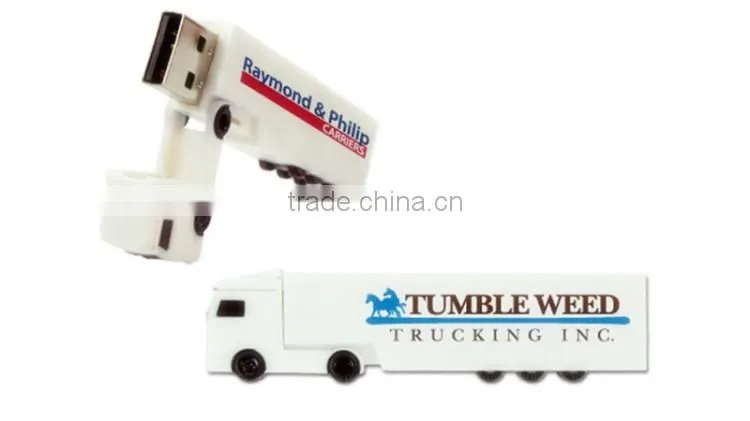 promotional gift cartoon car PVC custom usb flash drive