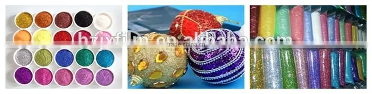 Colored reflective PET glitter film