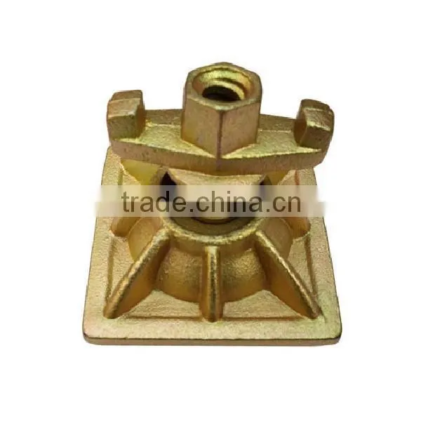 Formwork wing nut and tie rod in building
