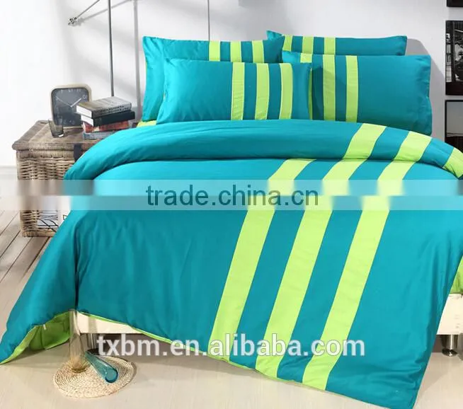 pure cotton twill printing bedding set, stitching color