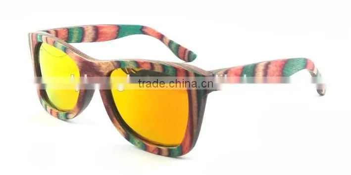 China Peacock skateboard wooden sunglasses