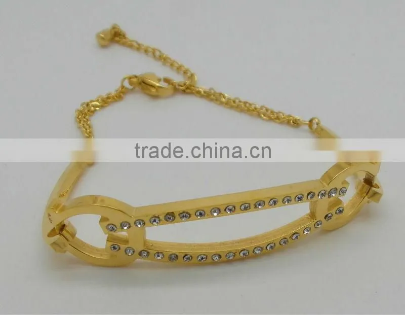 2013 Fashion Bracelet Stainless Steel Bracelet Gold Plated
