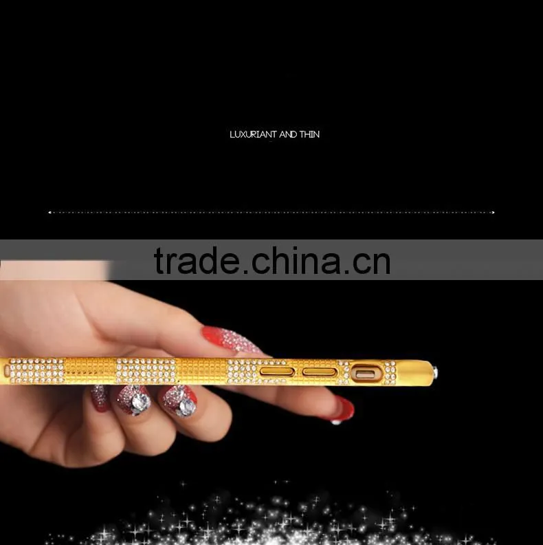 Luxury frame diamond crystal design mobile phone cover cases for ip6s