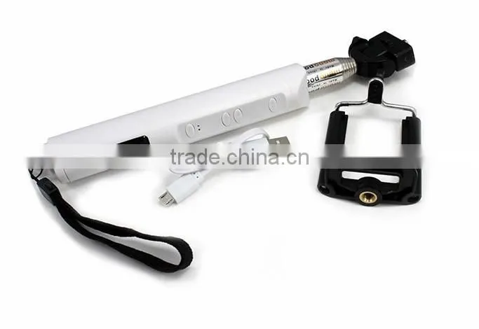 wholesale wired monopod selfie stick headphone cable control