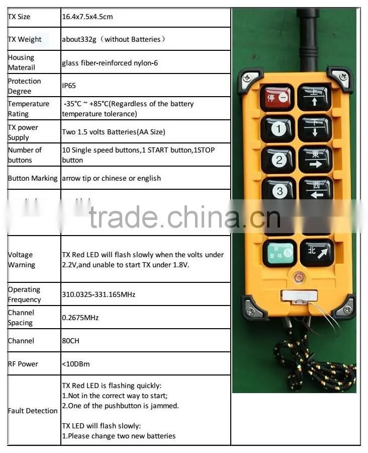 wholesale high /low frequency F23-A++ remote control with 100m long distance control