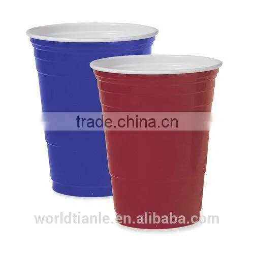 Green recycled and biodegradable disposable plastic measuring cups