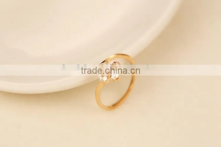 1pc white zircon ring, white zircon engagement rings