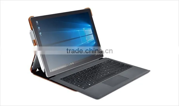 ICARER Genuine Leather Case for Microsoft Surface Pro 4 Flip Cover with Stand Function Vintage Series