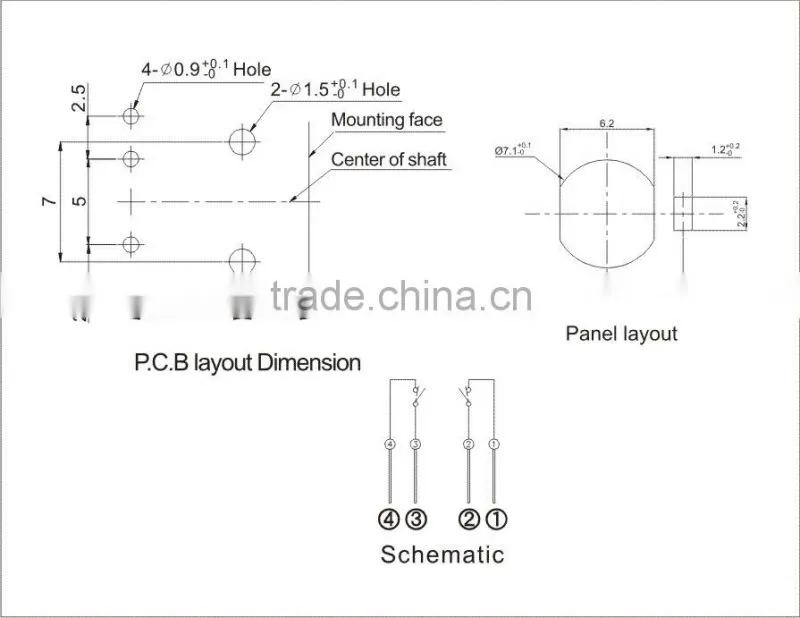 FSR1002 rotary switch Long life cycle pulse rotary switch with steady output